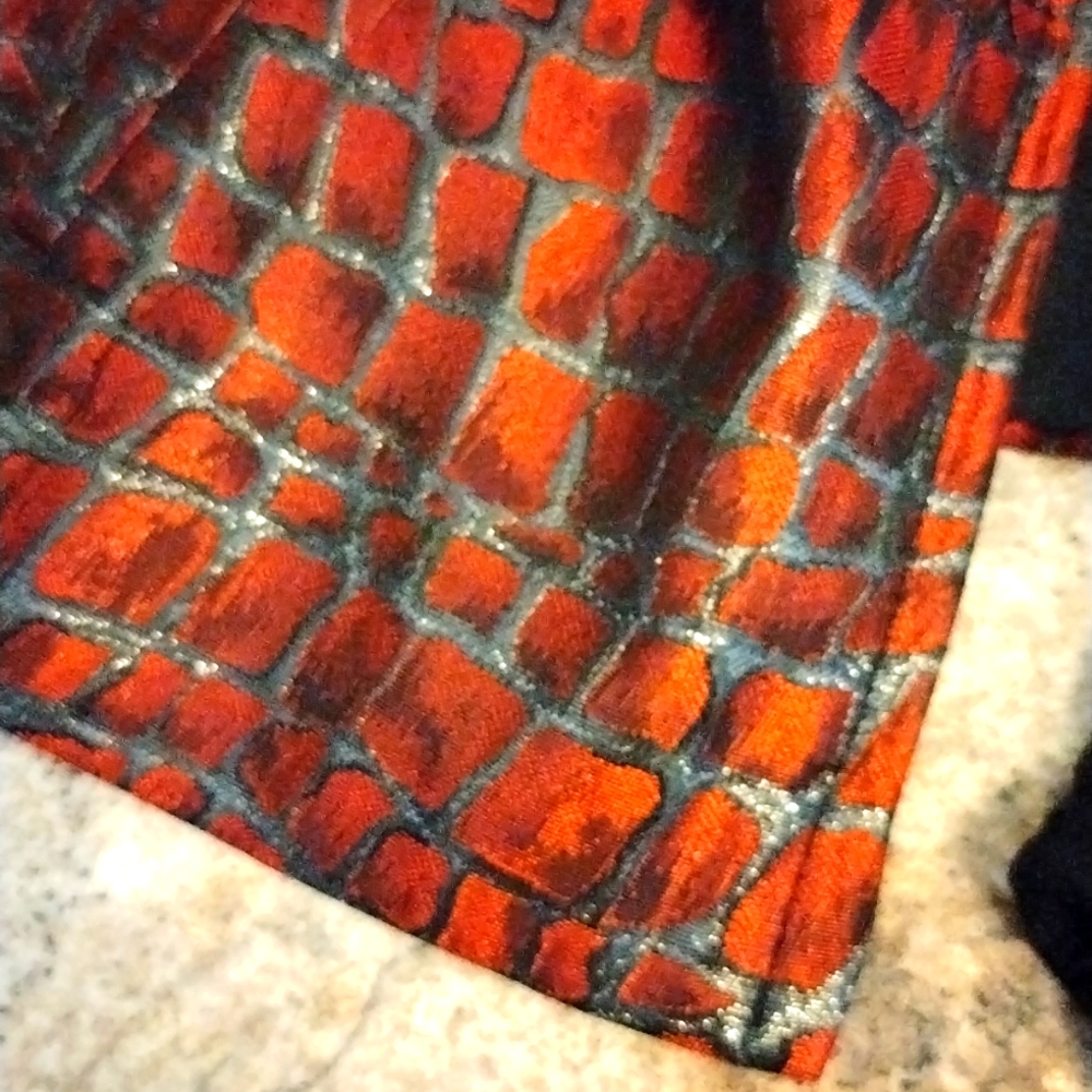 Women's Metallic Red & Black with Shimmer Blazer / Jacket - Picture 7 of 7